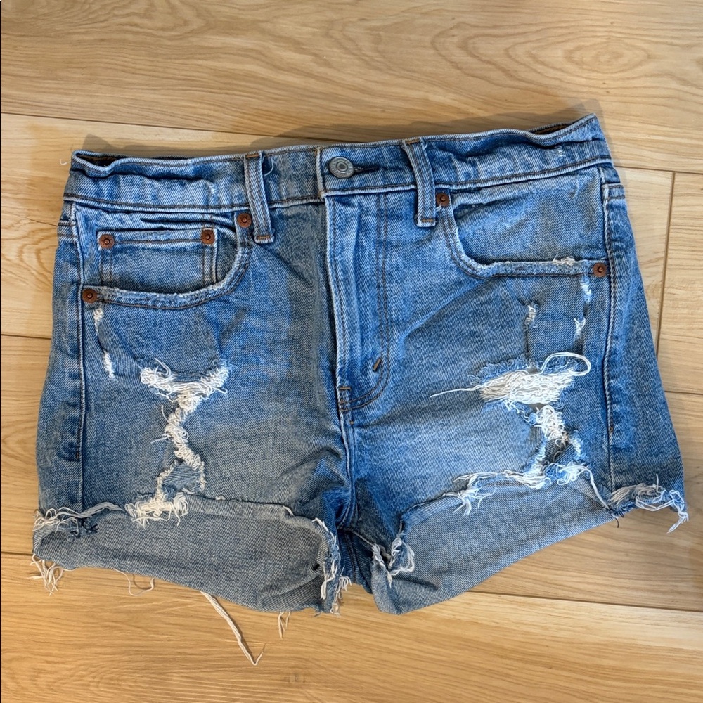 Abercrombie & Fitch Light Blue Jean Shorts